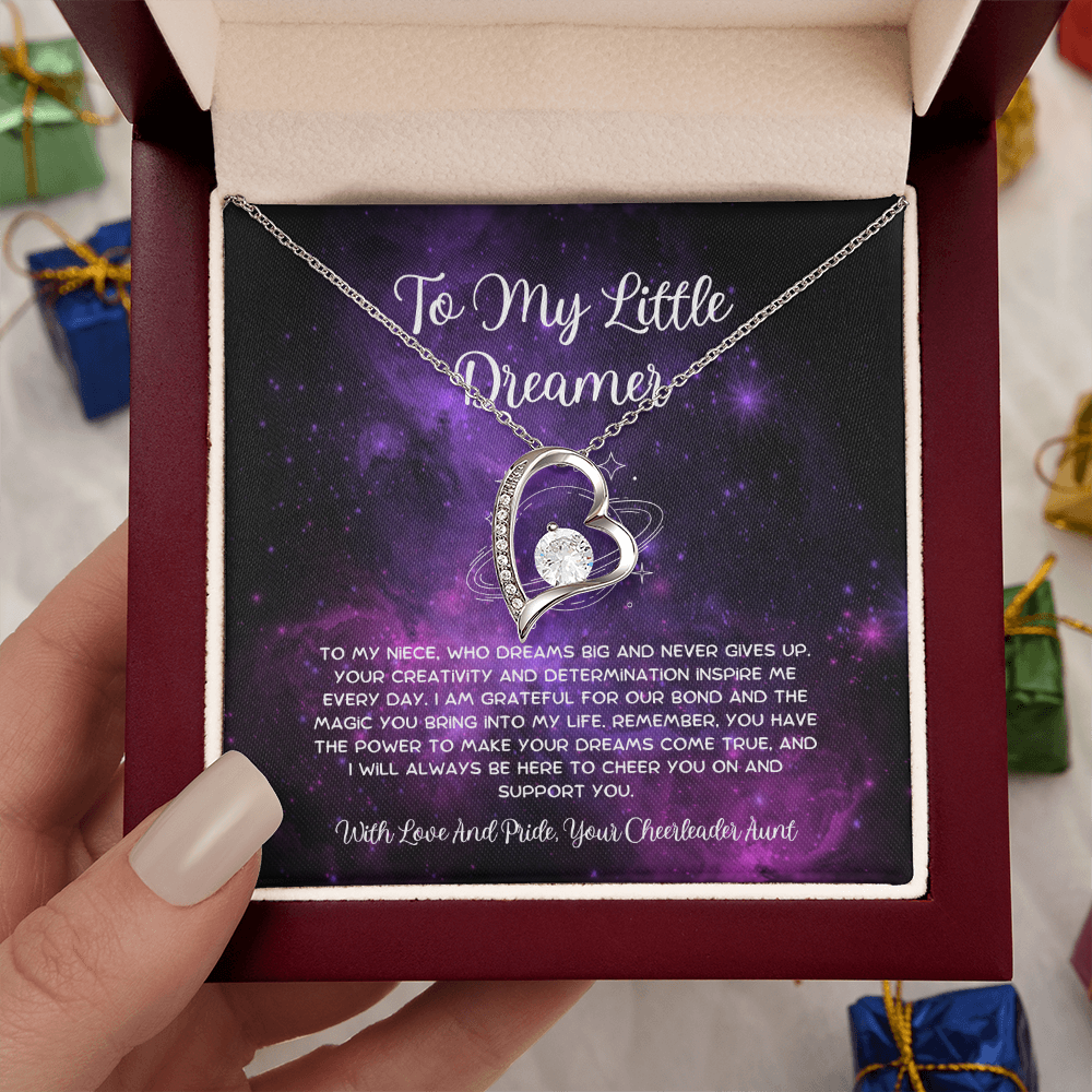 To My Little Dreamer - From Aunt to Niece Forever Love Necklace