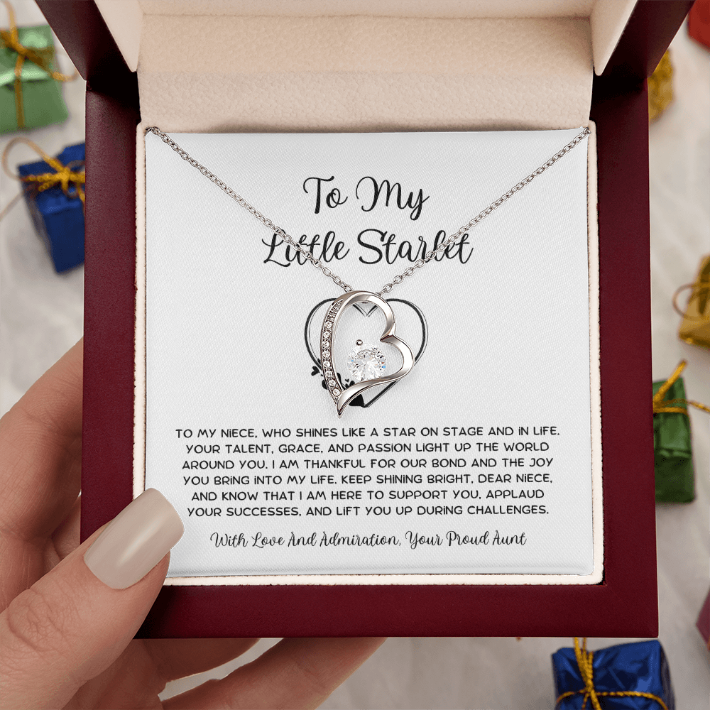 To My Little Starlet - From Aunt to Niece Forever Love Necklace