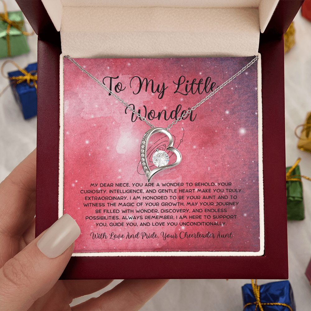 To My Little Wonder - From Aunt to Niece Forever Love Necklace