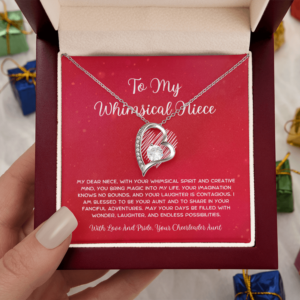 To My Whimsical Niece - From Aunt to Niece Forever Love Necklace