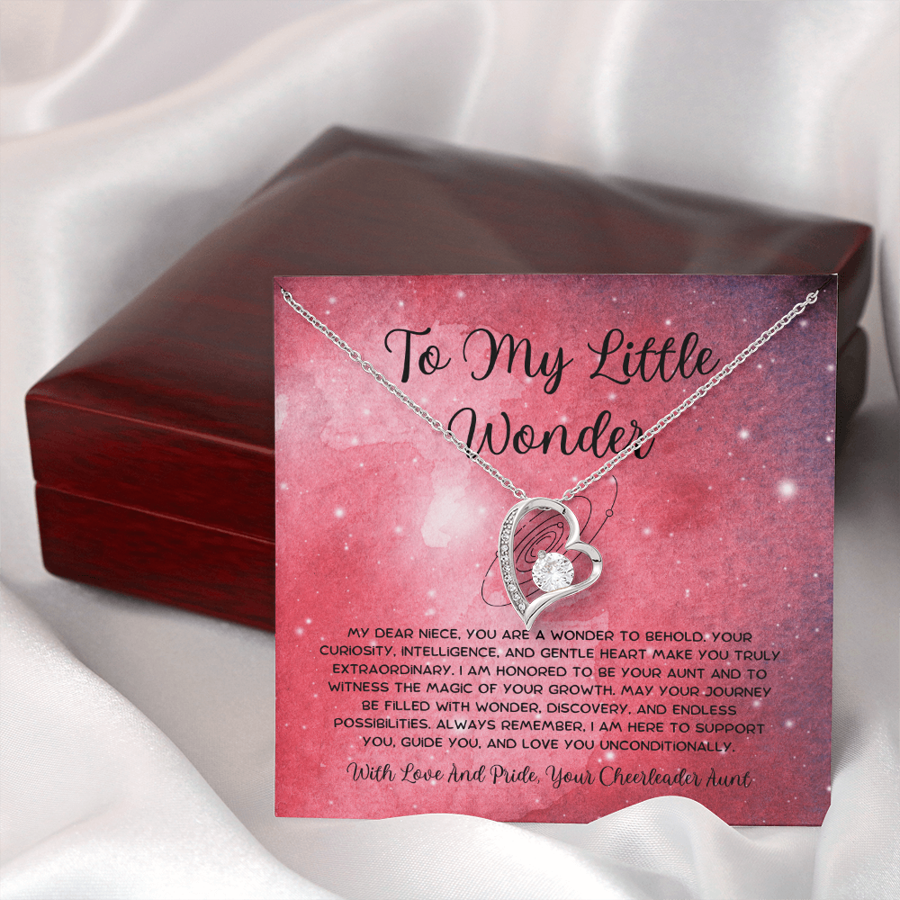 To My Little Wonder - From Aunt to Niece Forever Love Necklace