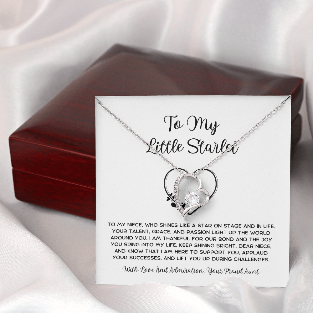 To My Little Starlet - From Aunt to Niece Forever Love Necklace