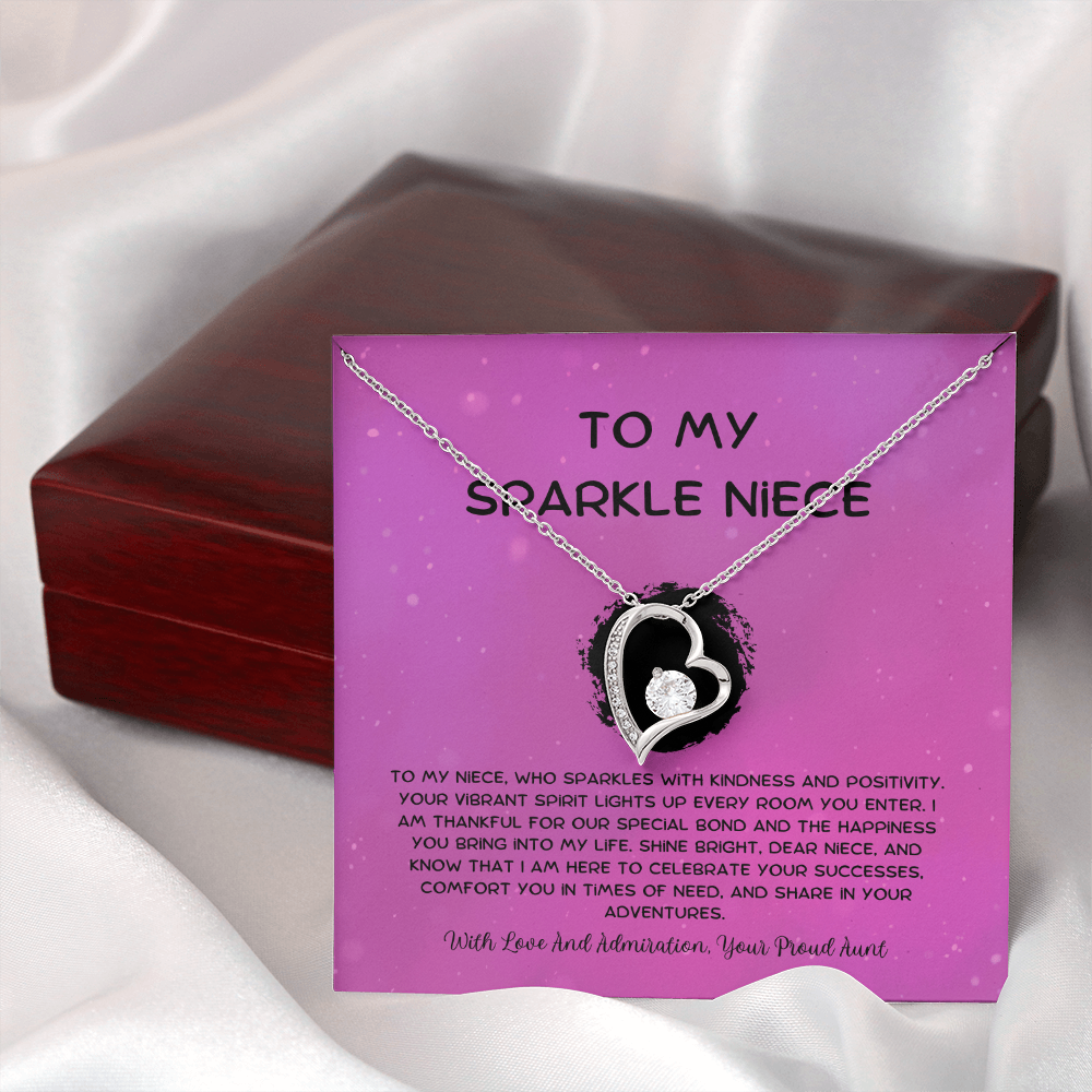 To My Sparkle Niece - From Aunt to Niece Forever Love Necklace