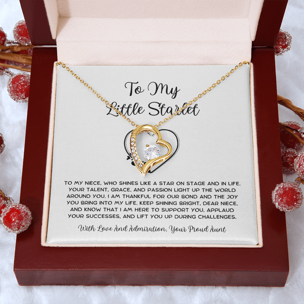 To My Little Starlet - From Aunt to Niece Forever Love Necklace