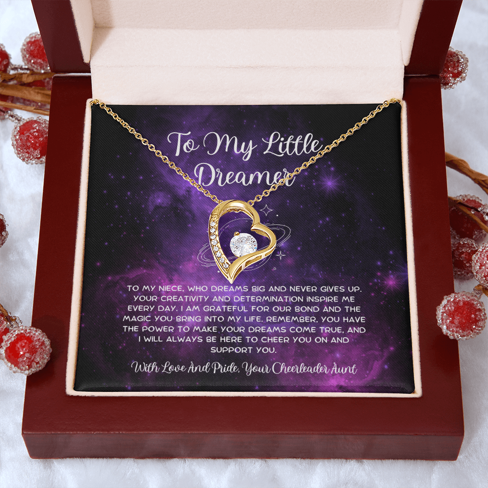 To My Little Dreamer - From Aunt to Niece Forever Love Necklace