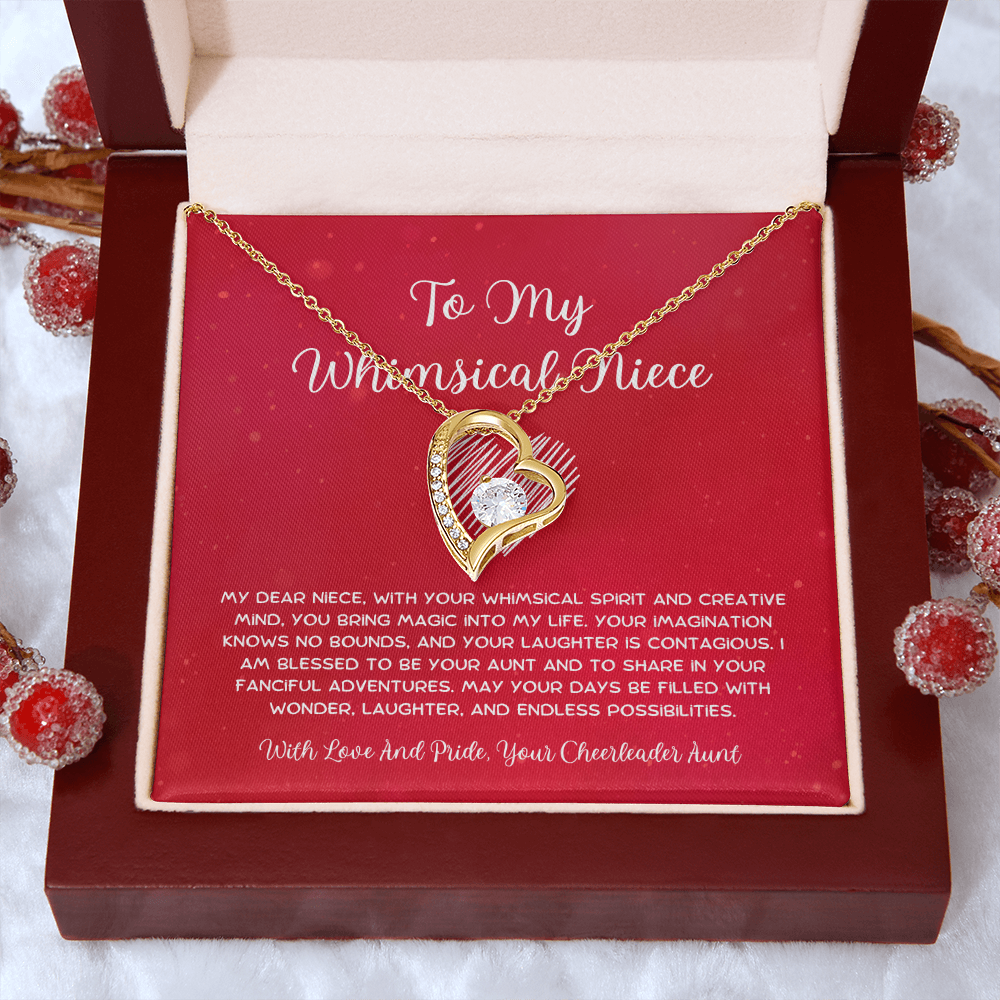 To My Whimsical Niece - From Aunt to Niece Forever Love Necklace