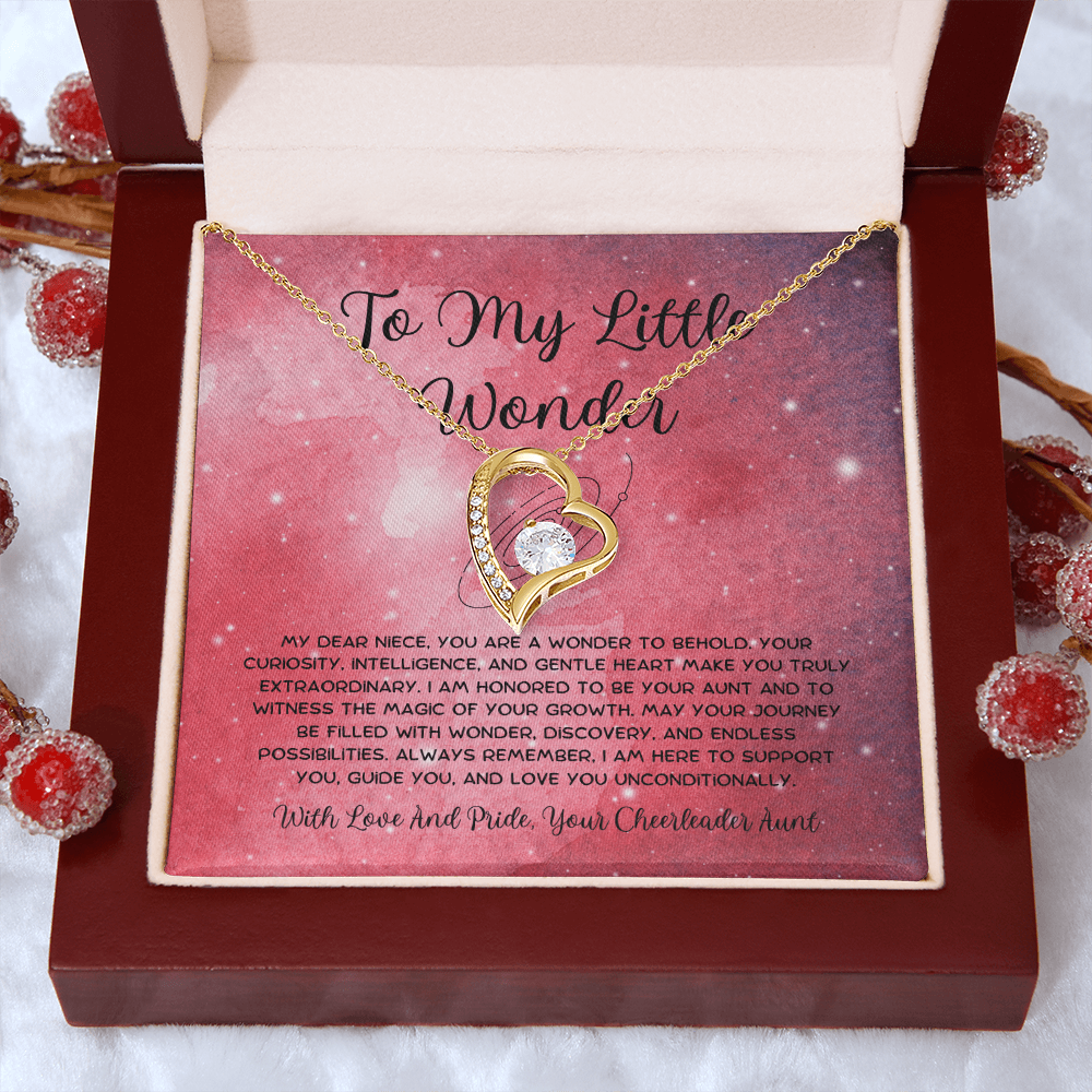 To My Little Wonder - From Aunt to Niece Forever Love Necklace