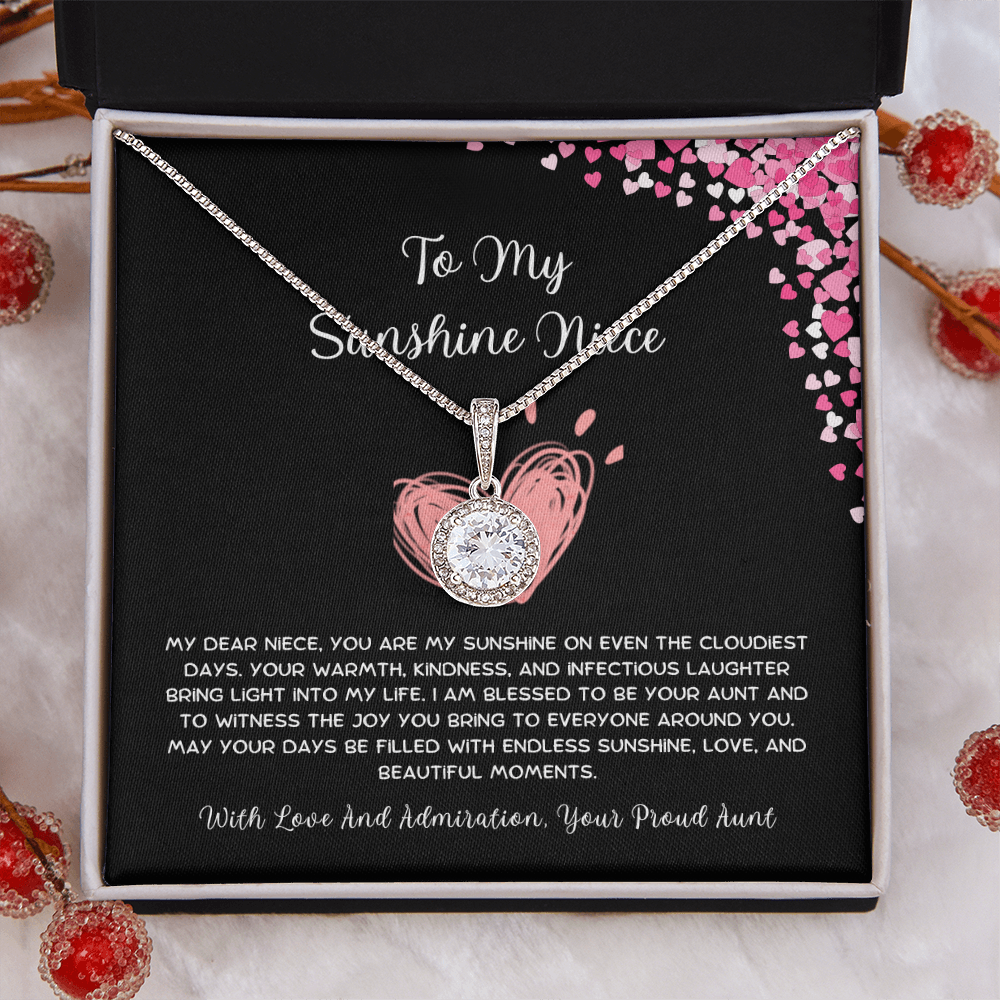 To My Sunshine Niece - From Aunt to Niece Eternal Hope Necklace