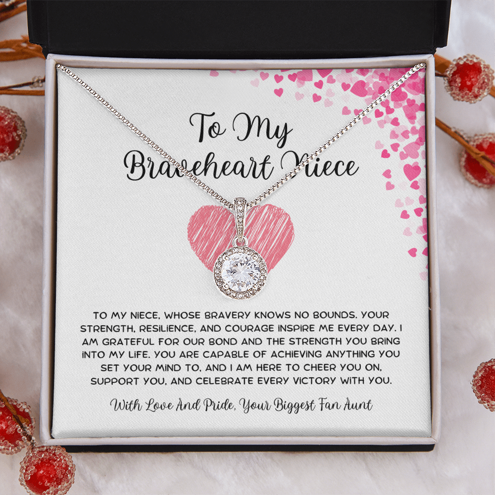 To My Braveheart Niece - From Aunt to Niece Eternal Hope Necklace