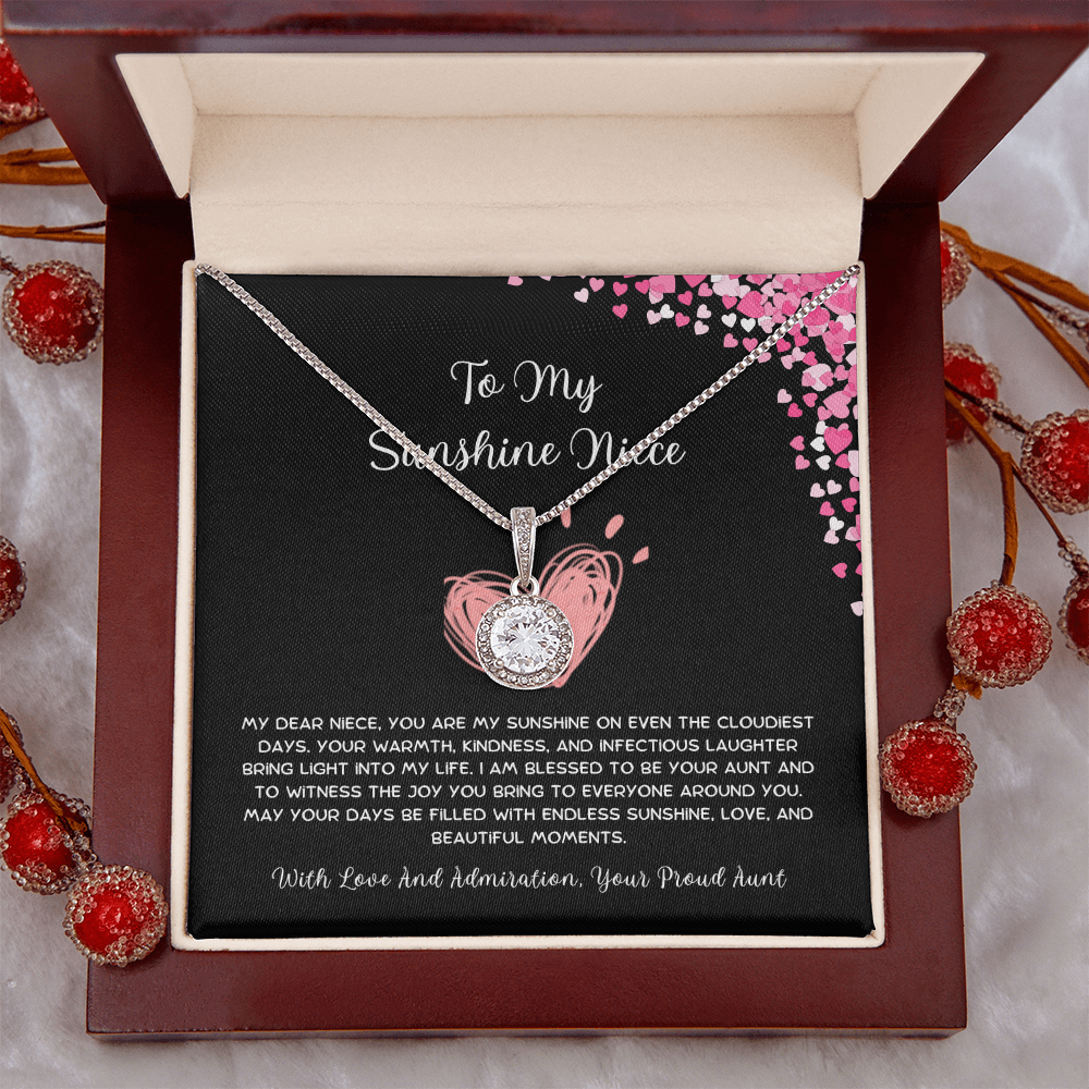 To My Sunshine Niece - From Aunt to Niece Eternal Hope Necklace