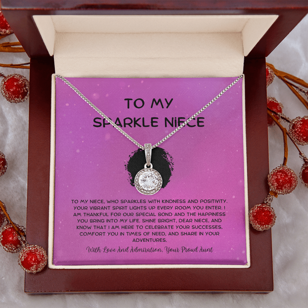 To My Sparkle Niece - From Aunt to Niece Eternal Hope Necklace