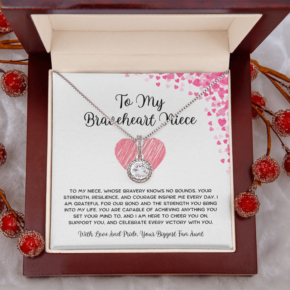 To My Braveheart Niece - From Aunt to Niece Eternal Hope Necklace