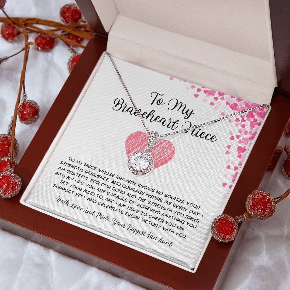 To My Braveheart Niece - From Aunt to Niece Eternal Hope Necklace