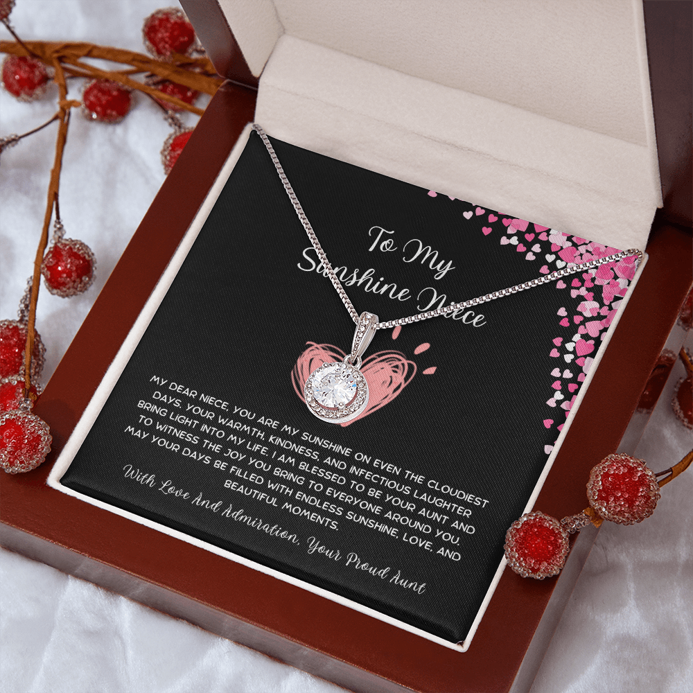 To My Sunshine Niece - From Aunt to Niece Eternal Hope Necklace