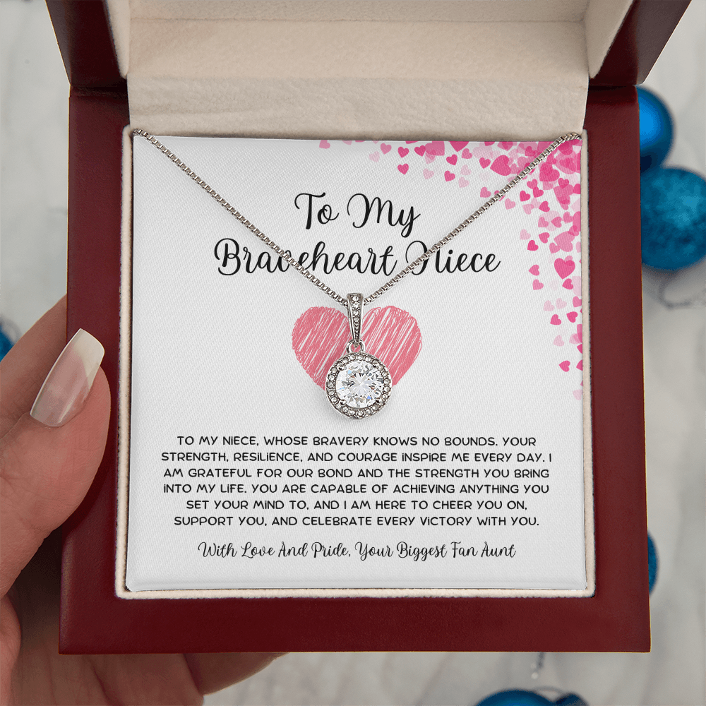 To My Braveheart Niece - From Aunt to Niece Eternal Hope Necklace