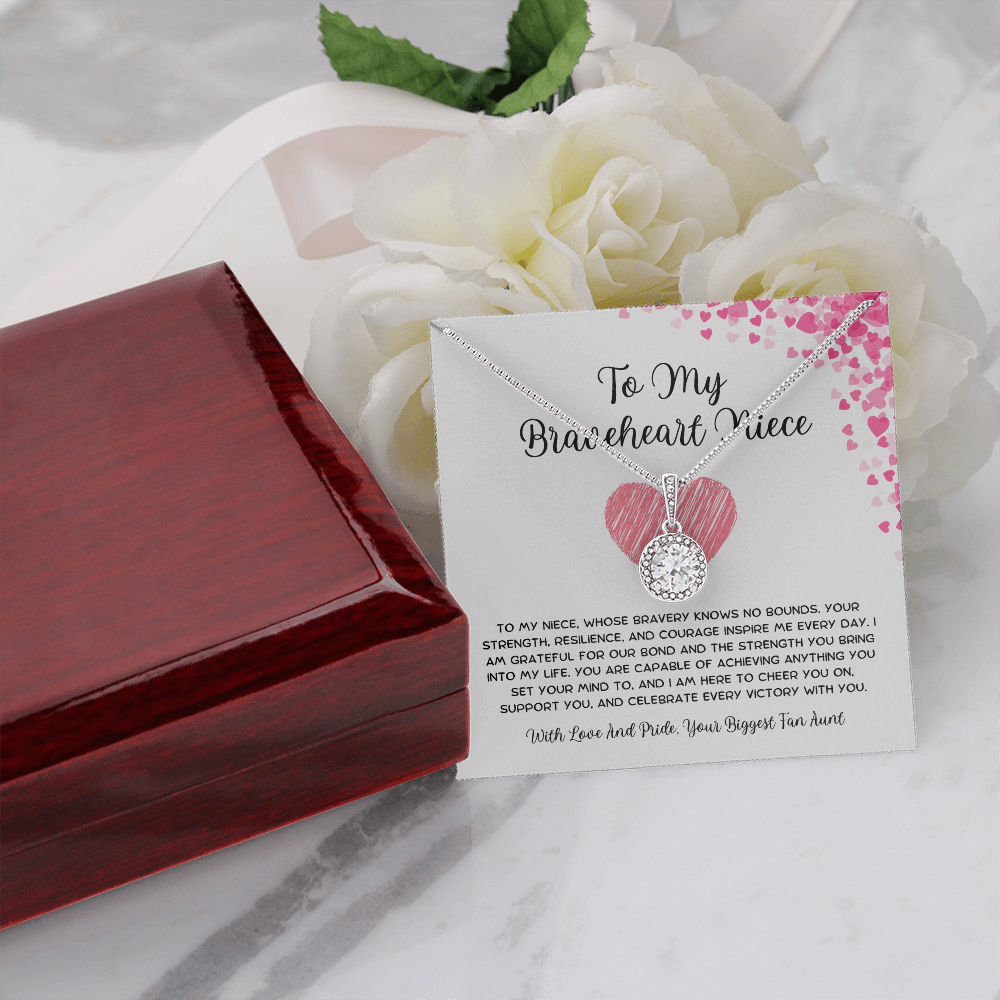 To My Braveheart Niece - From Aunt to Niece Eternal Hope Necklace