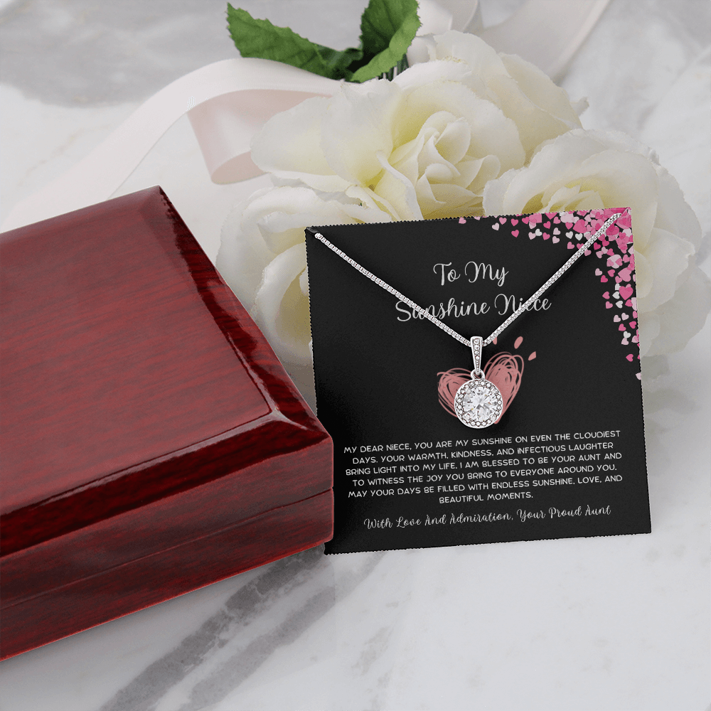 To My Sunshine Niece - From Aunt to Niece Eternal Hope Necklace