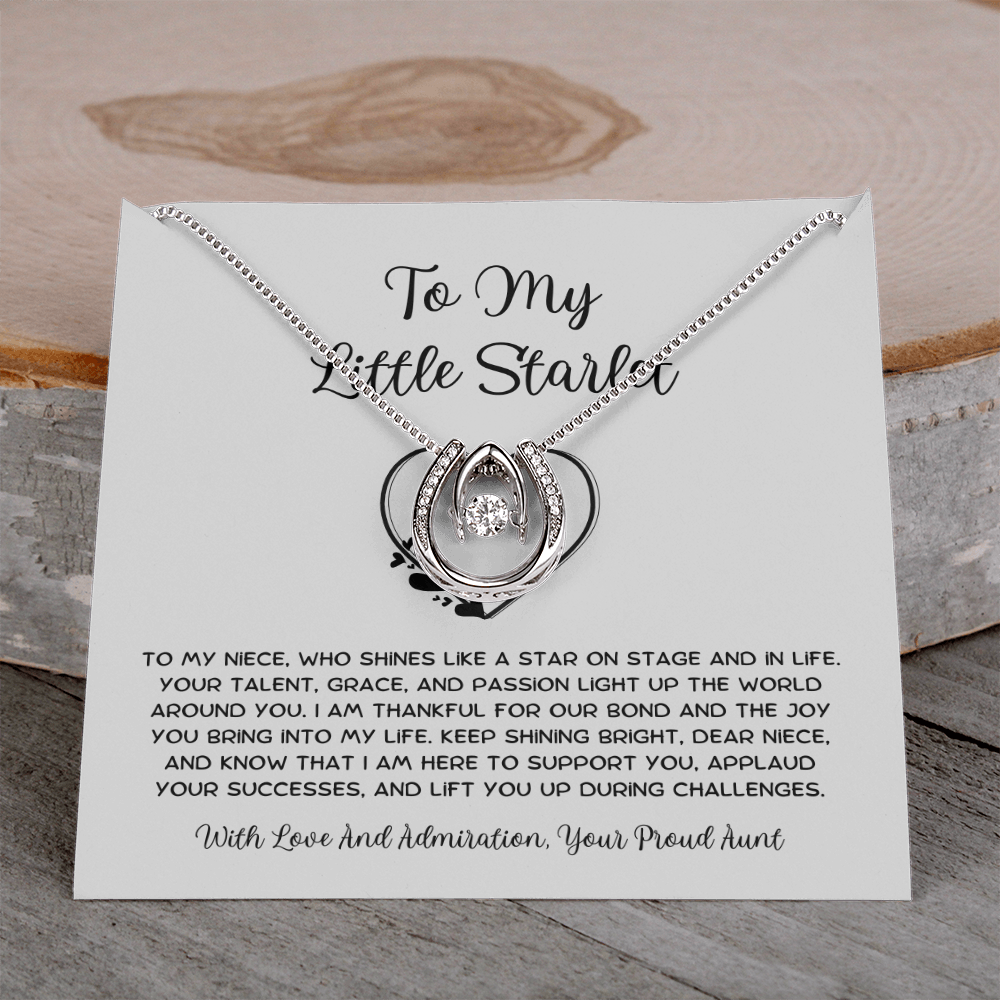 To My Little Starlet - From Aunt to Niece Lucky In Love Necklace