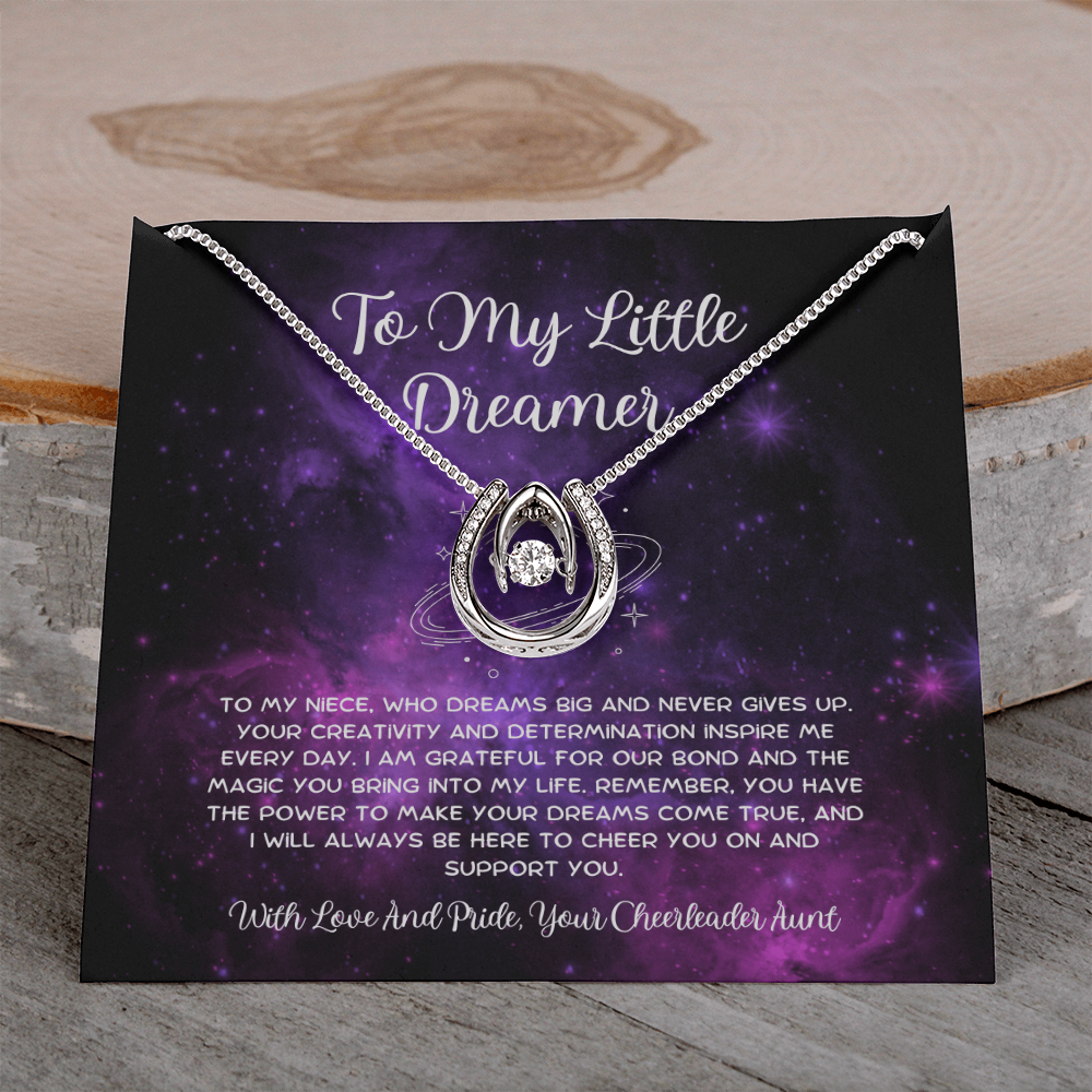To My Little Dreamer - From Aunt to Niece Lucky In Love Necklace