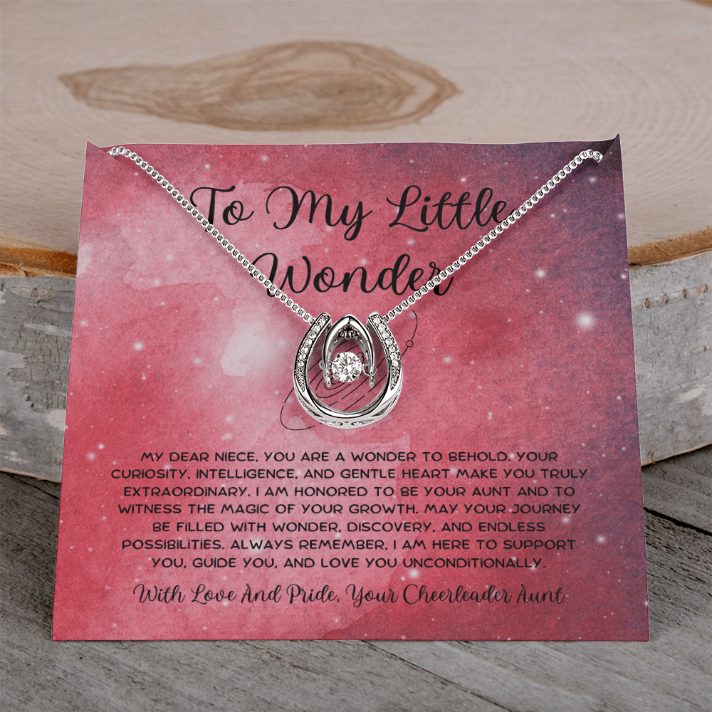 To My Little Wonder - From Aunt to Niece Lucky In Love Necklace