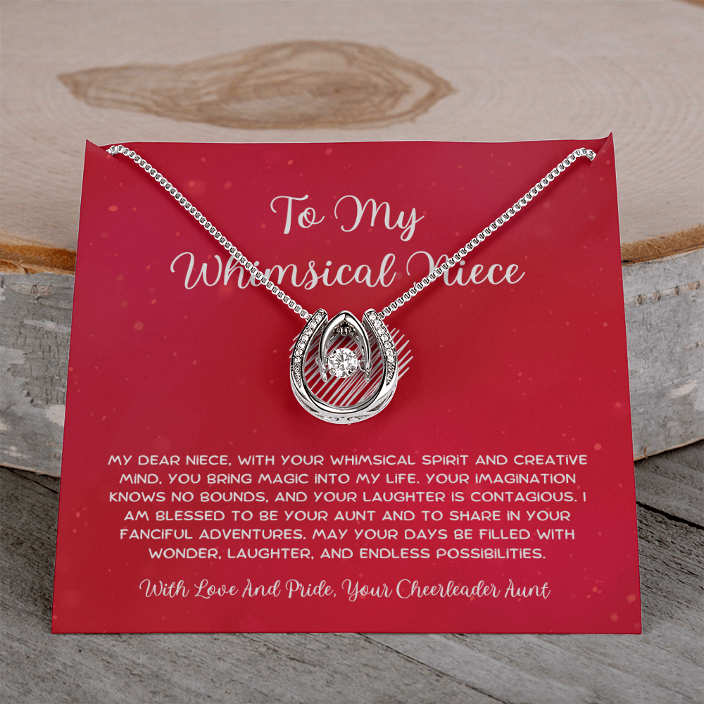 To My Whimsical Niece - From Aunt to Niece Lucky In Love Necklace