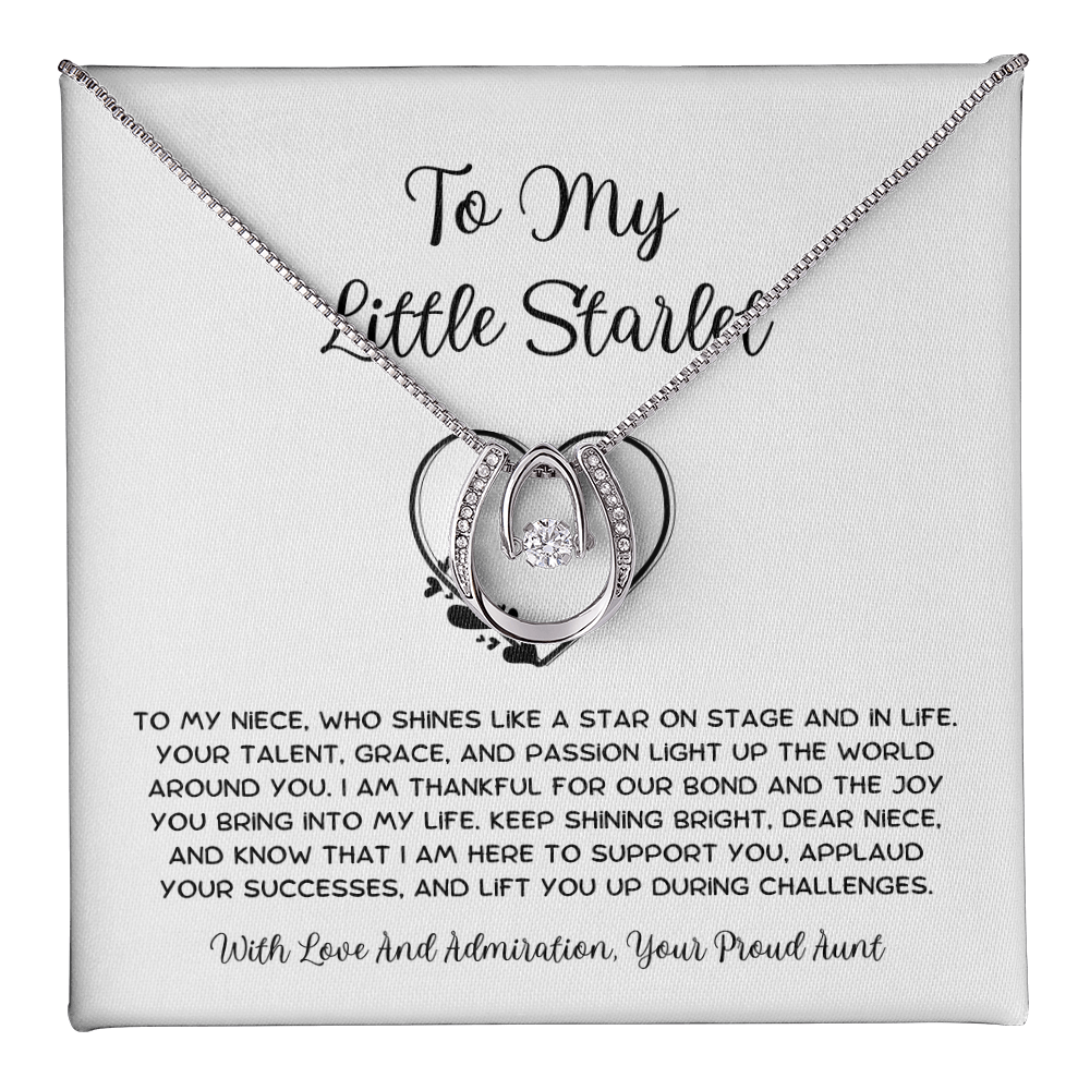 To My Little Starlet - From Aunt to Niece Lucky In Love Necklace