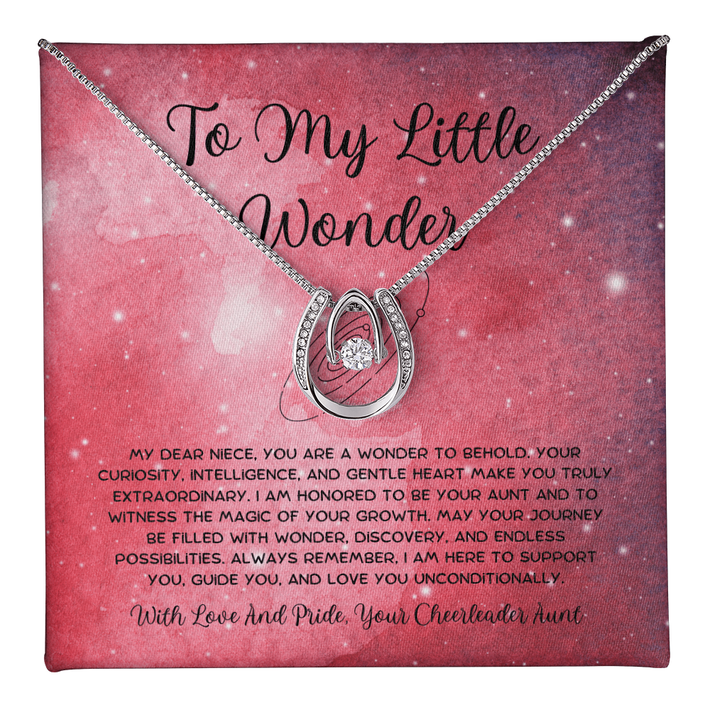 To My Little Wonder - From Aunt to Niece Lucky In Love Necklace
