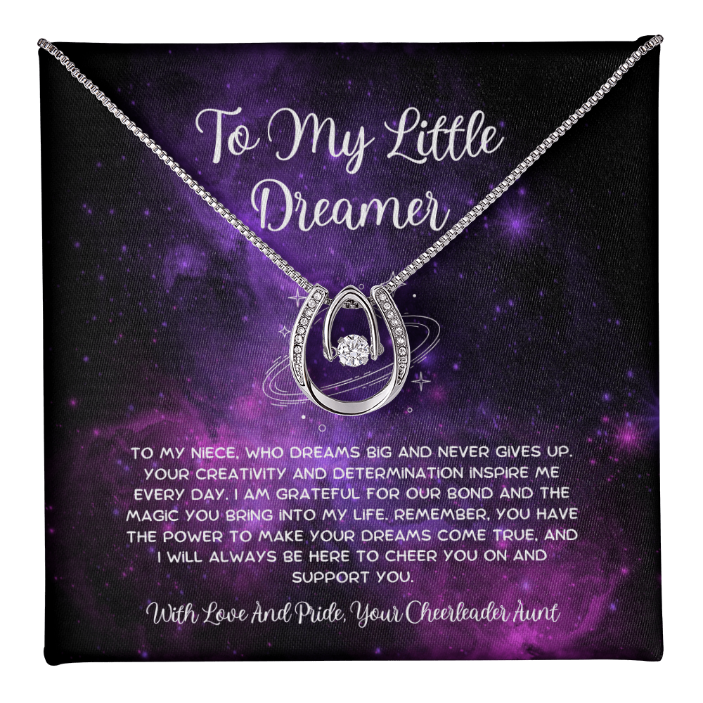 To My Little Dreamer - From Aunt to Niece Lucky In Love Necklace