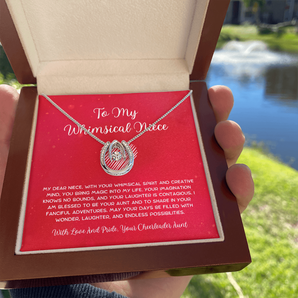 To My Whimsical Niece - From Aunt to Niece Lucky In Love Necklace