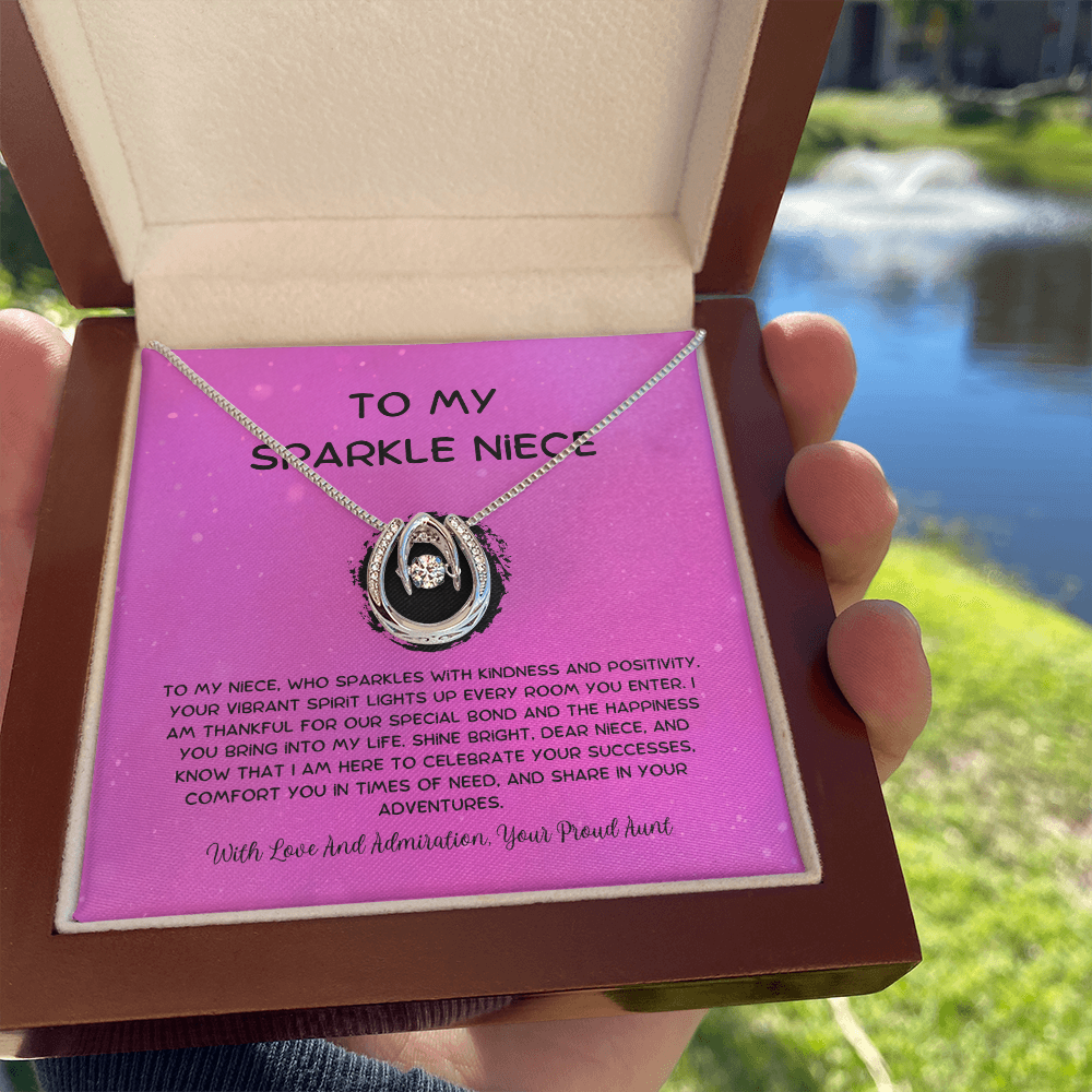 To My Sparkle Niece - From Aunt to Niece Lucky In Love Necklace