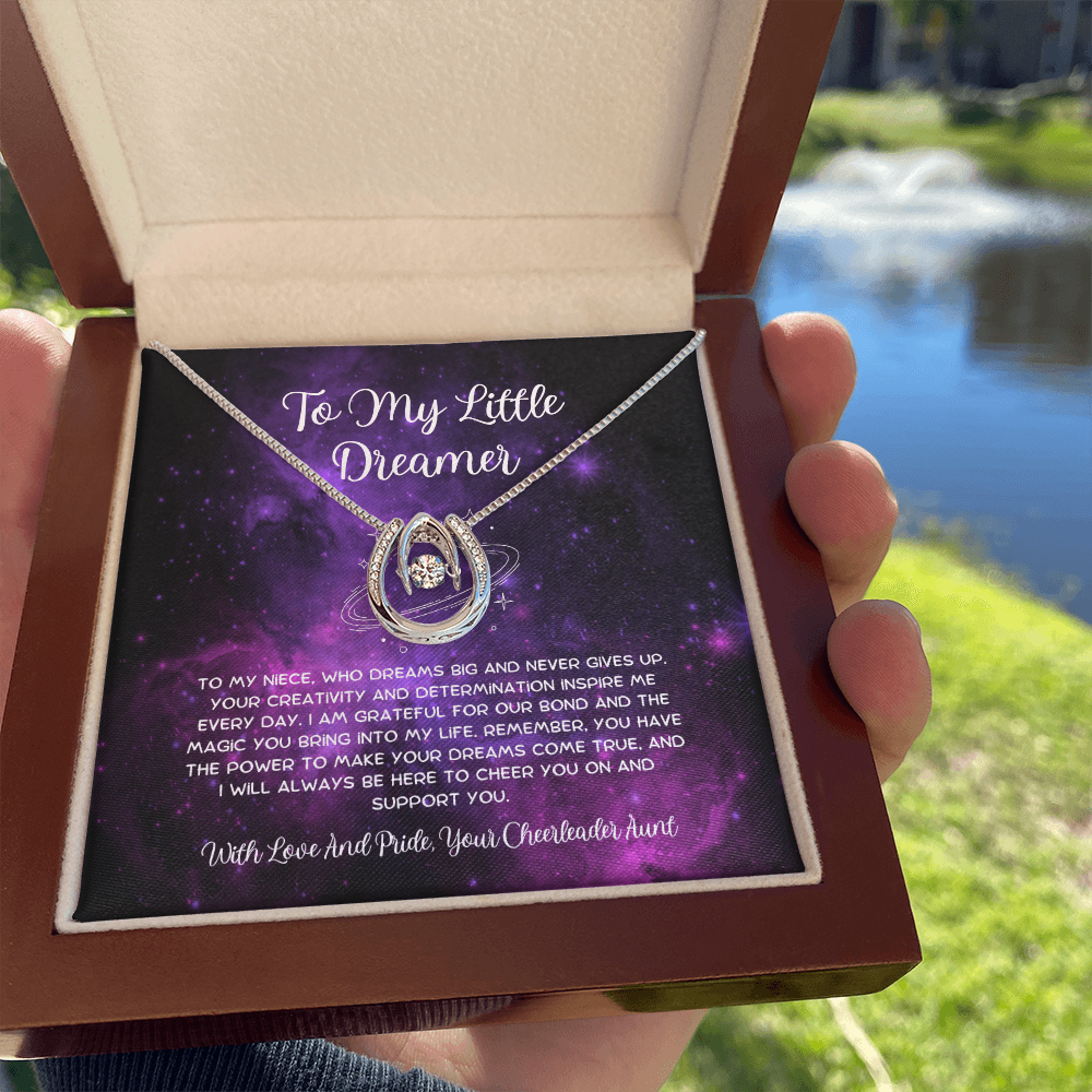 To My Little Dreamer - From Aunt to Niece Lucky In Love Necklace
