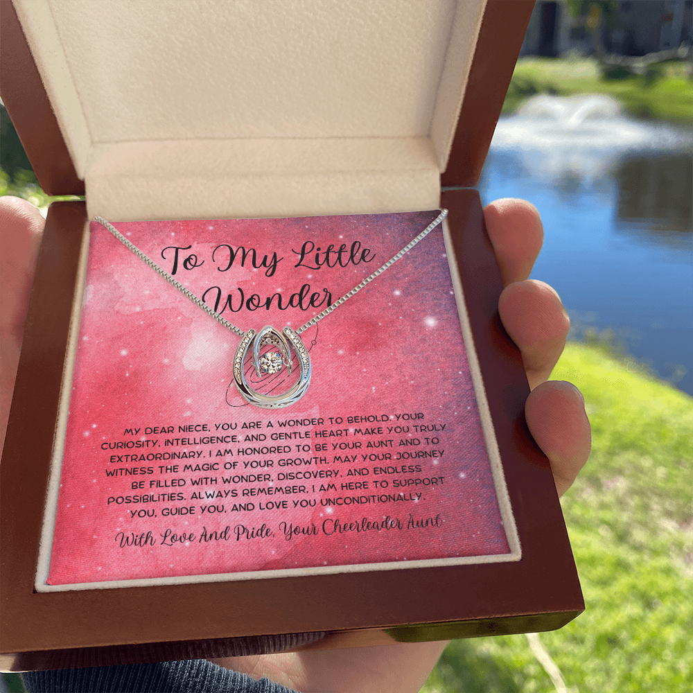 To My Little Wonder - From Aunt to Niece Lucky In Love Necklace