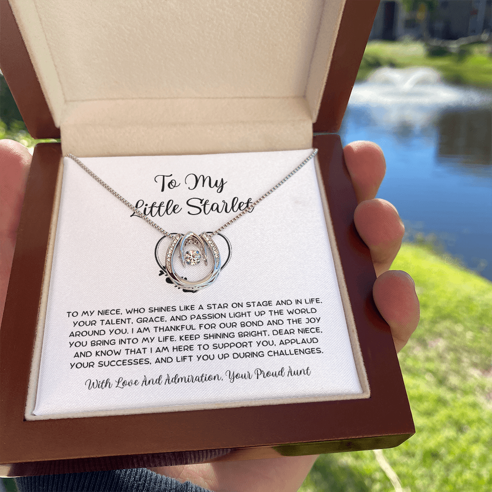 To My Little Starlet - From Aunt to Niece Lucky In Love Necklace