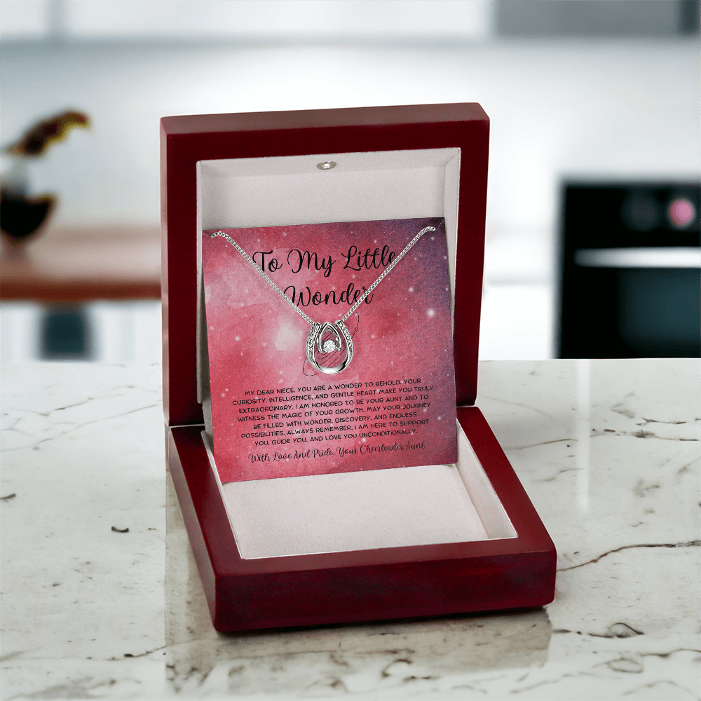 To My Little Wonder - From Aunt to Niece Lucky In Love Necklace