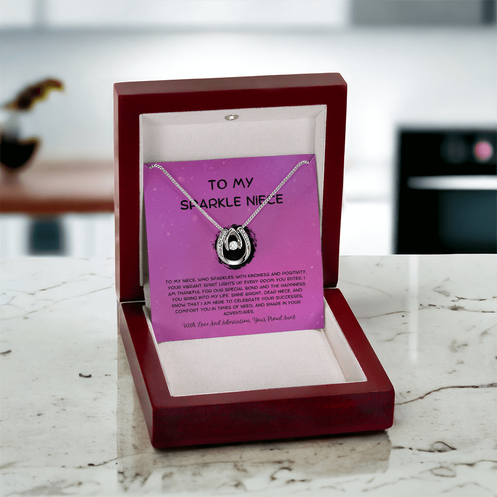 To My Sparkle Niece - From Aunt to Niece Lucky In Love Necklace