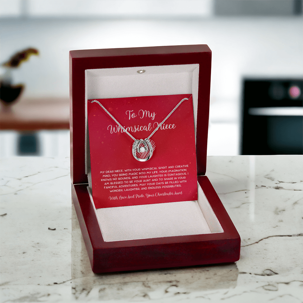 To My Whimsical Niece - From Aunt to Niece Lucky In Love Necklace
