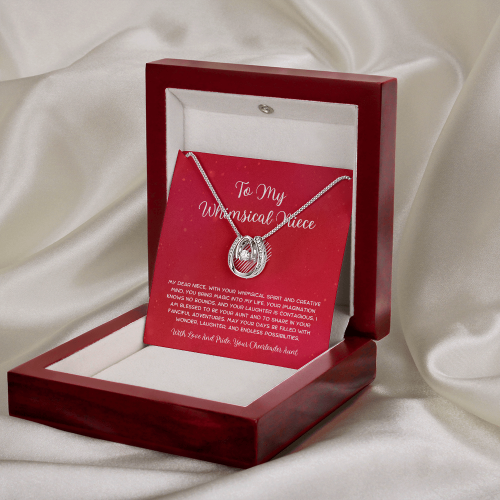 To My Whimsical Niece - From Aunt to Niece Lucky In Love Necklace