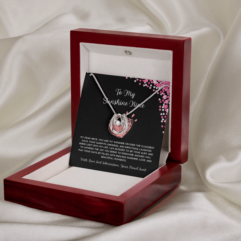 To My Sunshine Niece - From Aunt to Niece Lucky In Love Necklace