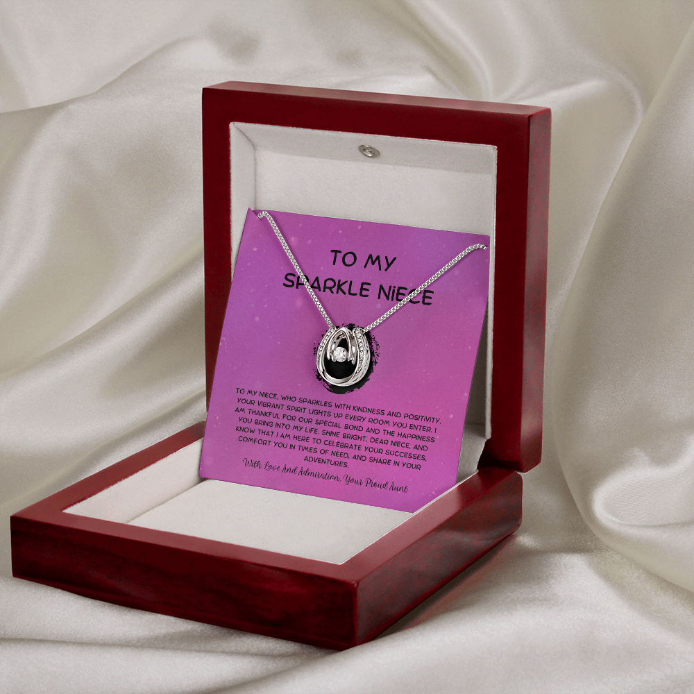 To My Sparkle Niece - From Aunt to Niece Lucky In Love Necklace