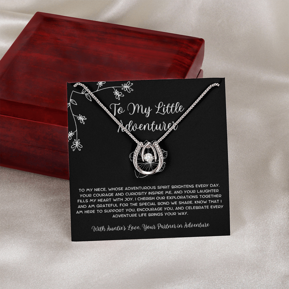 To My Little Adventurer - From Aunt to Niece Lucky In Love Necklace