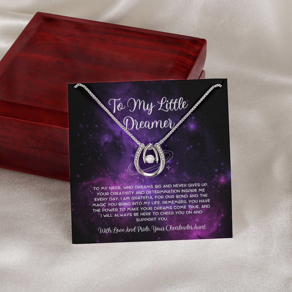 To My Little Dreamer - From Aunt to Niece Lucky In Love Necklace
