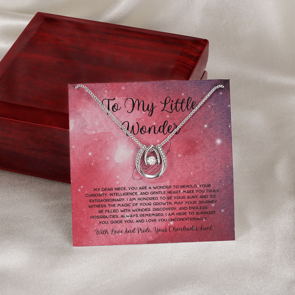To My Little Wonder - From Aunt to Niece Lucky In Love Necklace