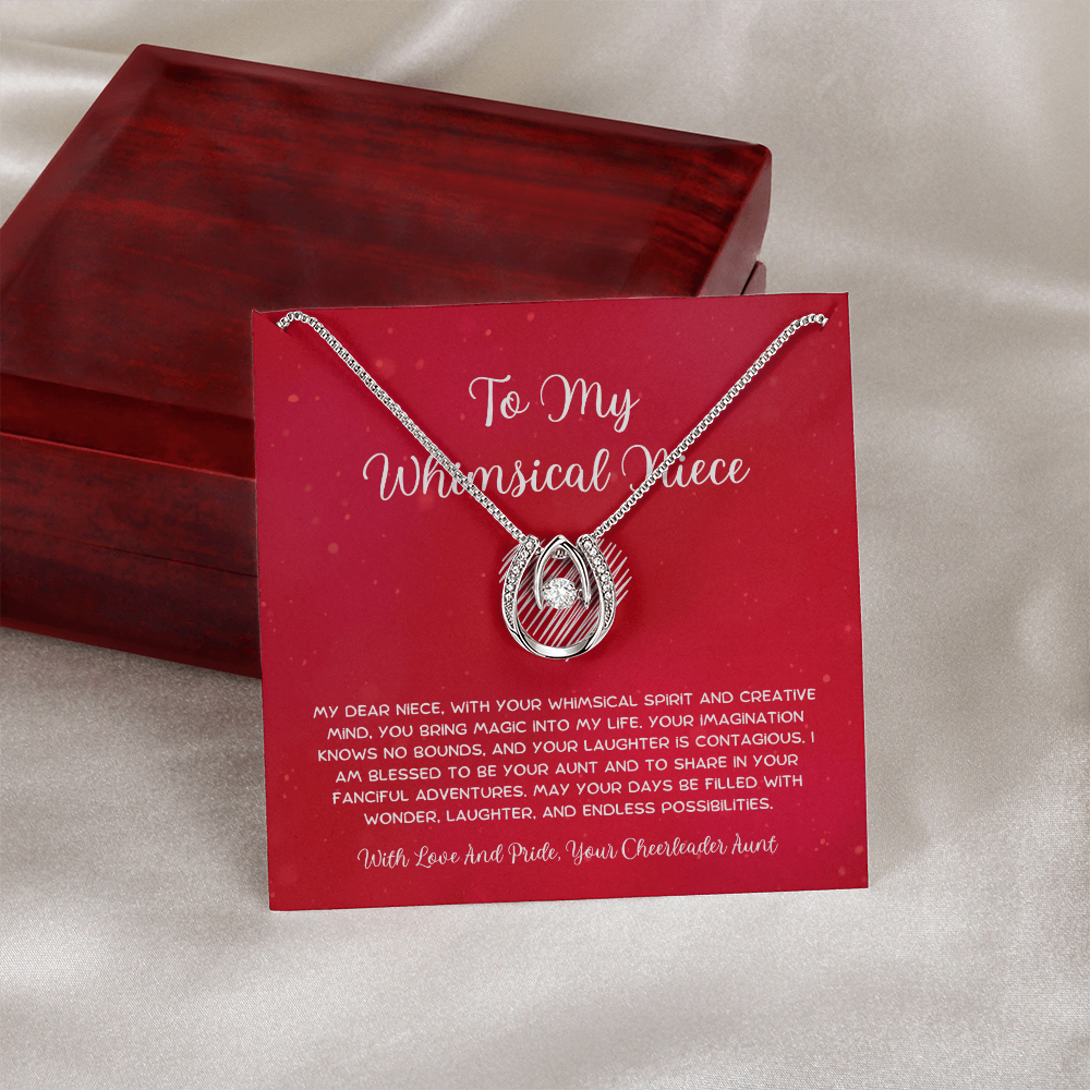 To My Whimsical Niece - From Aunt to Niece Lucky In Love Necklace
