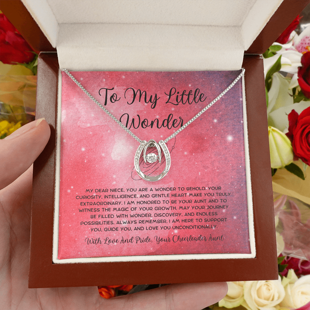 To My Little Wonder - From Aunt to Niece Lucky In Love Necklace