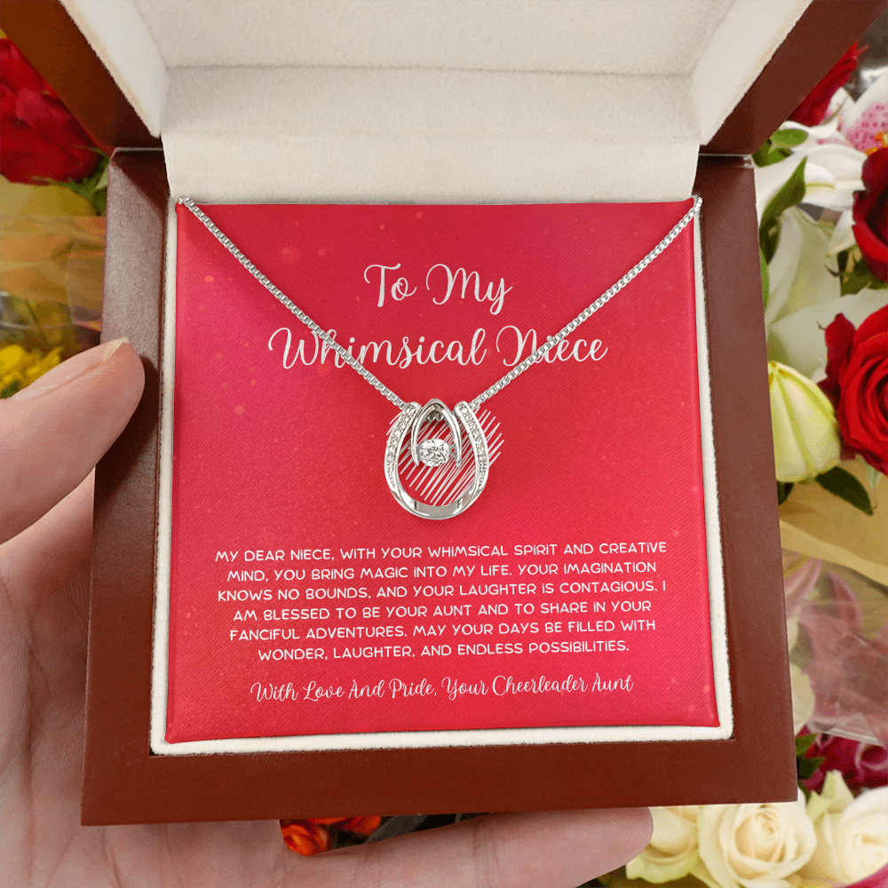 To My Whimsical Niece - From Aunt to Niece Lucky In Love Necklace