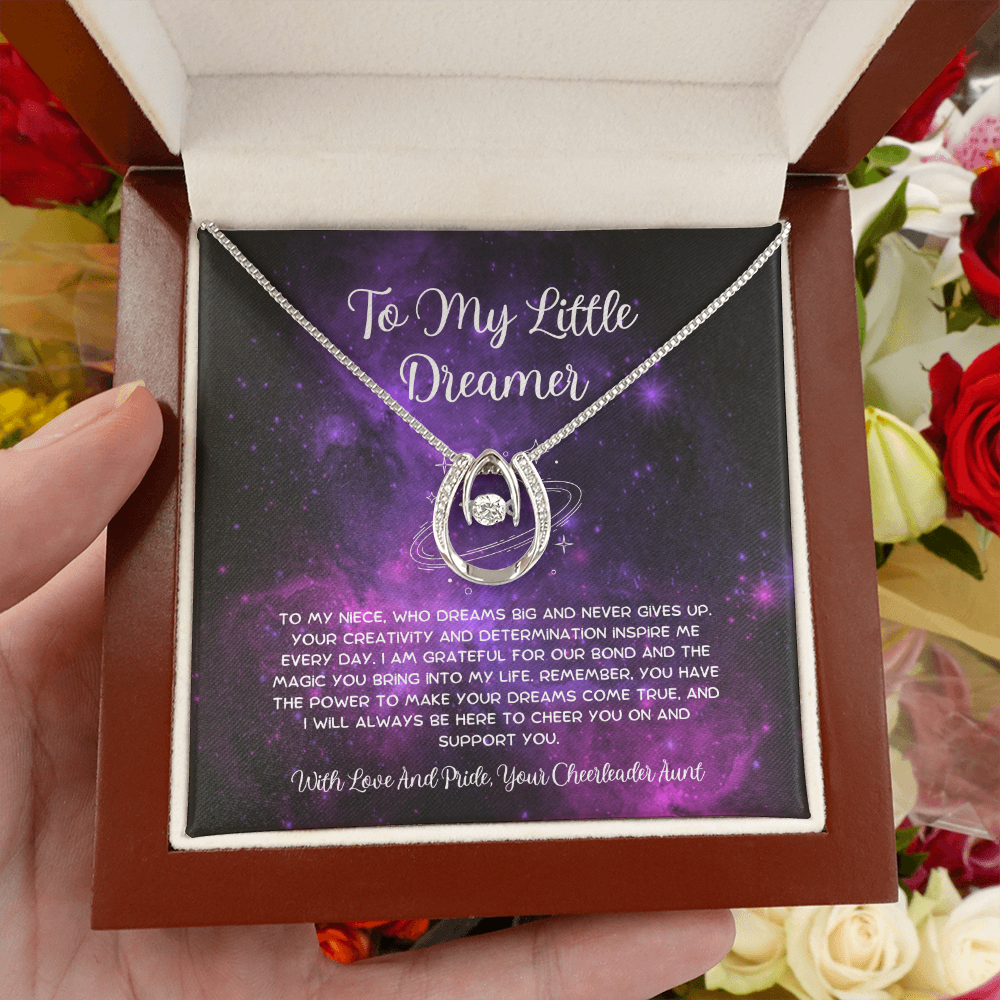 To My Little Dreamer - From Aunt to Niece Lucky In Love Necklace