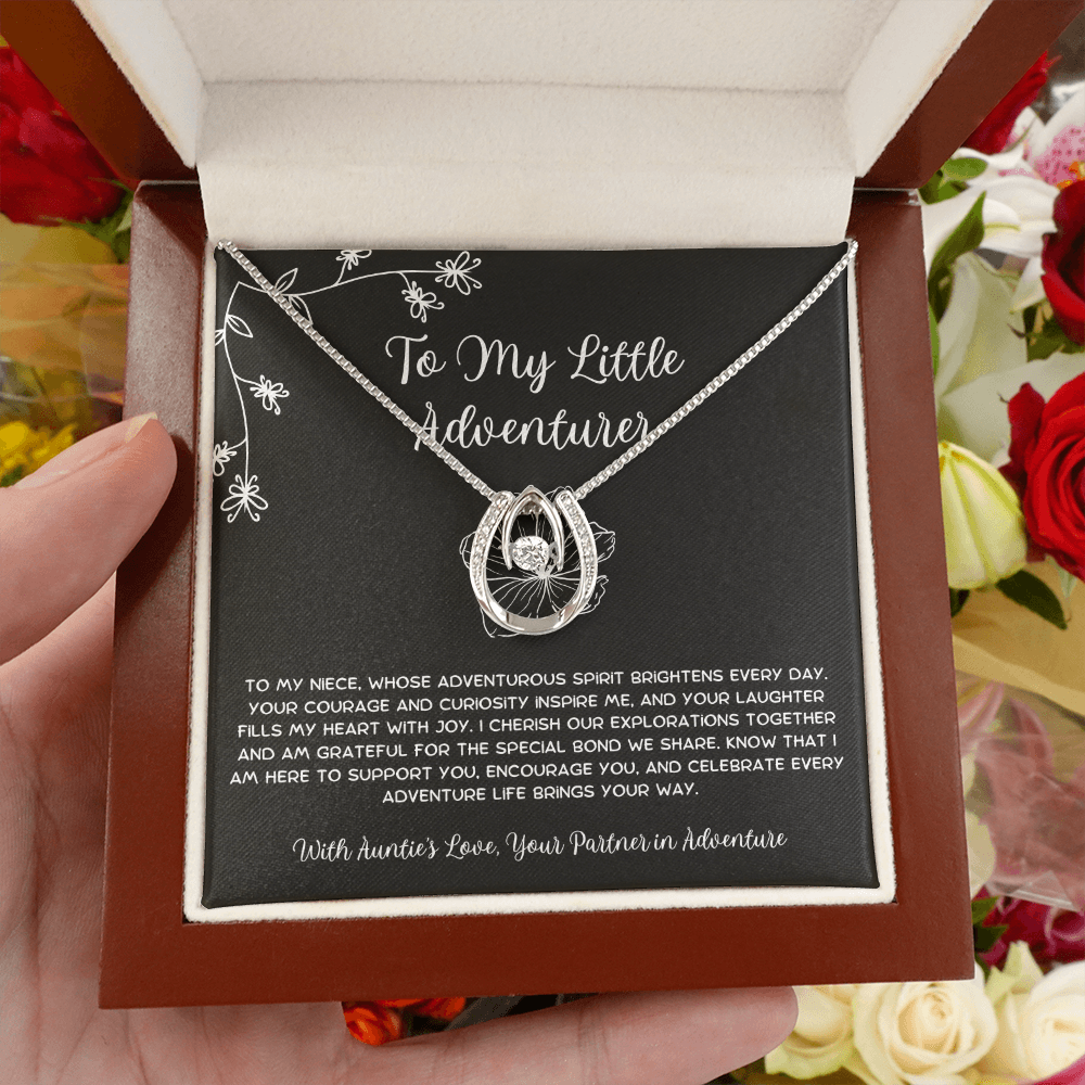 To My Little Adventurer - From Aunt to Niece Lucky In Love Necklace