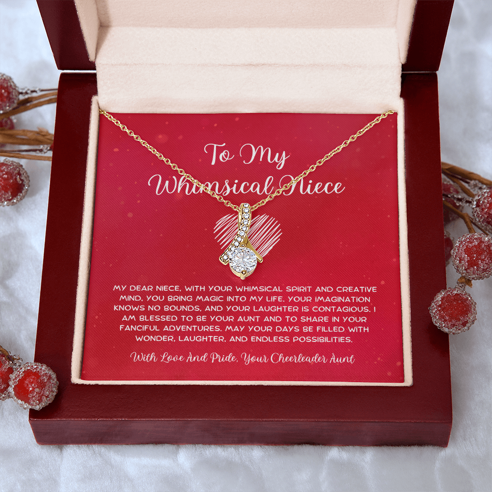 To My Whimsical Niece - From Aunt to Niece Alluring Beauty Necklace