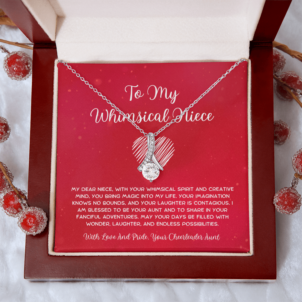 To My Whimsical Niece - From Aunt to Niece Alluring Beauty Necklace