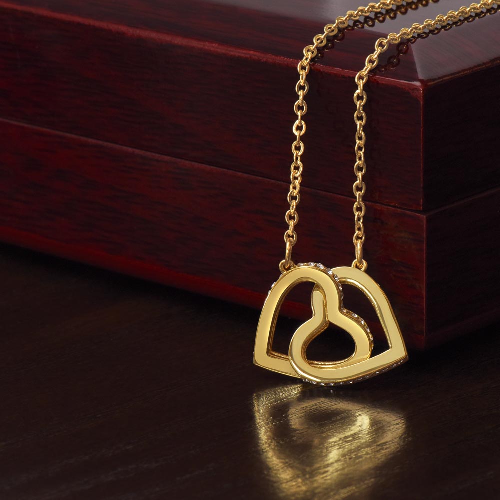 To My Little Adventurer - From Aunt to Niece Interlocking Hearts Necklace